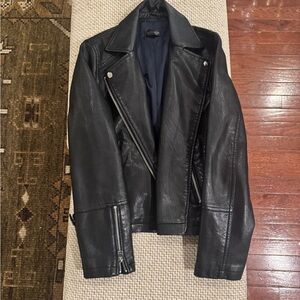 Topshop Classic Black Leather Jacket